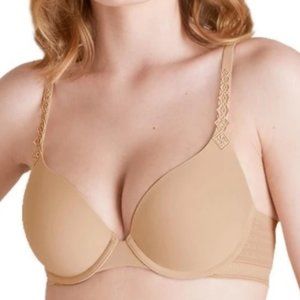 Simone Perele Muse Contour Plunge Bra Beige NWT
